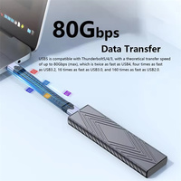 Kabel FPC fungsi penuh USB 5 Tipe C pendek kabel Data USB-C USB 5 80Gbps 16K PD 240W untuk Thunderbolt3/4/5 iPhone Laptop SSD