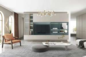 2025 Nuevo diseño de gabinete de TV de lujo Gabinete de TV de pared completa Hecho en China - Product Image 6