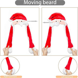 Lumière LED Oreilles mobiles Chapeau <span class=keywords><strong>de</strong></span> Noël Enfants Bunny Glowing Ear Moving Hat Jumping Rabbit Plush Flash Cartoon Children Adult Gift Hat - Product Image 4