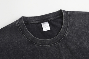 사용자 정의 로고 빈티지 산성 워시 T 셔츠 남성 헤비급 면 빈 대형 티셔츠 100% 면 남성용 티셔츠 - Product Image 2