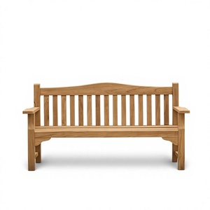 Banc de patio INDOTEAK en teck massif, moderne, minimaliste, durable, résistant à l'eau, 3 places, pour une utilisation en extérieur dans les hôtels et les restaurants - Product Image 4