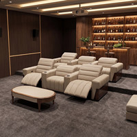 Partnerangepasstes PU-Leder Sitzsofa Entspannungsmöbel Liegesessel Heimkino-Sofa