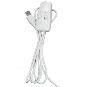 3 Kleurtoon 5V Voeding Led Fluorescerende Usb-Schakelaarkabel