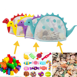 Estate bambini maglia Seashell borsa personalizzata cartone animato dinosauro spiaggia giocattolo di raccolta borsa all'ingrosso per i bambini - Product Image 3