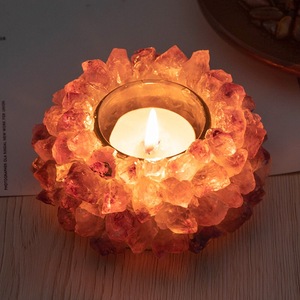 Portacandele in Cristallo di Quarzo Naturale a Forma di Loto, Candeliere Più Popolare per Decorazione Casa - Product Image 2