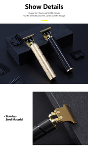 Cortadora de Pelo <span class=keywords><strong>El</strong></span>éctrica Inalámbrica USB con Cuchillas de Acero Inoxidable, Carcasa de ABS, Manual en Inglés, para Hombres y Barberos - Product Image 5