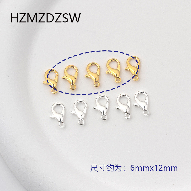 Boucle homard dorée, 12 mm, environ 20 pièces.