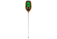 Testeur d'humidité du sol LCD 6 en 1 avec mesure du pH, de la température, de la luminosité, de l'humidité, de la salinité et de l'environnement, profondeur 30 cm, utilisation intérieure/extérieure