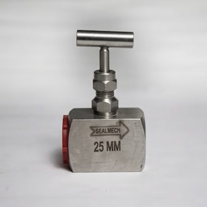 Válvula de aguja de cuerpo cuadrado Sealmech, construcción de acero inoxidable, válvula de control manual, tamaño de puerto de 1/4 para aplicaciones de control de flujo - Product Image 2