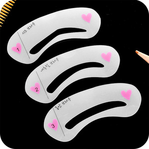 Eyebrow Shaping Tool 3-Piece Set With Heart Design For Precise Brow Trimming And Styling - Product Image 1