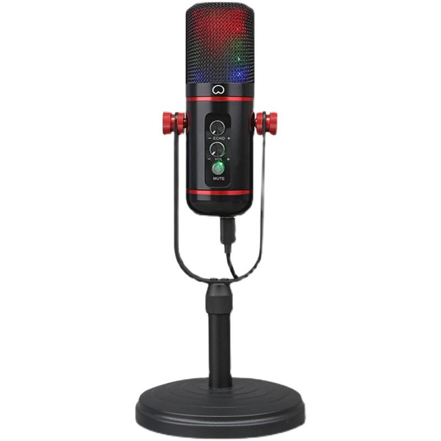 USB Condenser Wired Microphone with Metal Body for Gaming Podcast Live Streaming-Plug-and-Play Type-C Connection Computer