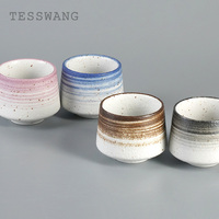Ensemble de tasses en céramique multicolores esthétiques, style nordique minimaliste, kit cadeau de tasses à thé, tasses à expresso en porcelaine pour la décoration de la maison