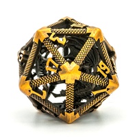 Pour dés creux en métal polyédrique 4 couleurs D20 (22mm) pour Donjons & Dragons RPG