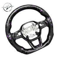 Volant sportif à 3 branches en cuir violet et fibre de carbone pour Civic/Si Type-R/CR-V 11e génération 2022-2026