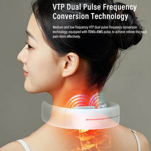 Calentador de cuello inteligente portátil inalámbrico, máquina masajeadora cervical electrónica con calefacción Tens - Product Image 2