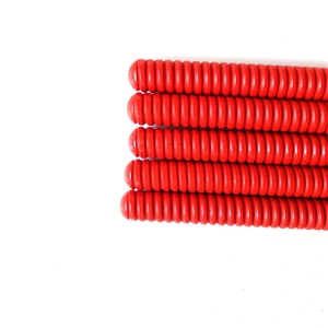 Wholesale Red Painted Grooved Serrated Wooden Rhythm Stick Scraping Claves Orff Percussion Instrument Kids Early Music Education - Product Image 2