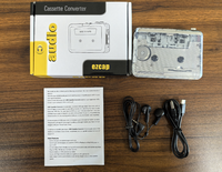 Mini Dictaphone Transparent d'Usine, Lecteur de Cassette USB, Convertisseur MP3 avec Fonction d'Enregistrement et Prise en Charge Audacity