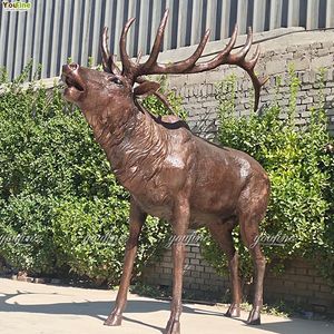 YOUFINE Outdoor Garden Animal Life Size Sculpture Bronze <strong>Deer</strong> Elk Statue Sculpture - Product Image 5