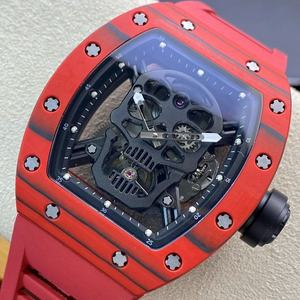 RM-Style High Quality 52-01 Skeleton Tourbillon Mechanical Watch 44mm Barrel-Shaped Unisex Fashion Skeleton Watch Titanium Case - Product Image 2