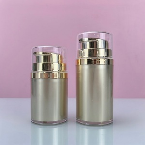 50ml Gold Cream Container Airless <b>Pump</b> Jar 100ml Airless <b>Pump</b> <b>Bottle</b> with Dispenser - Product Image 1