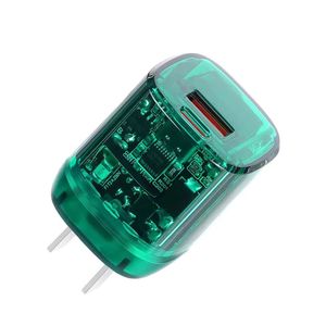 OEM PD 33W 30W GaN PPS <span class=keywords><strong>Chargeur</strong></span> rapide Adaptateur intelligent USB C PD QC <span class=keywords><strong>Chargeur</strong></span> mural <span class=keywords><strong>iPhone14</strong></span> iPad Téléphones mobiles Tablette EU Transparent - Product Image 3