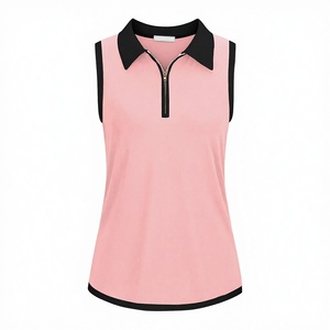 Polo sans manches pour femme, séchage rapide, respirant, extensible dans les quatre sens, haut de sport pour le golf et le tennis - Product Image 2