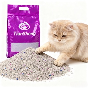 Lettiera per Gatti in Bentonite Sferica 5L, Agglomerante Rapido, Ecologica, Profumata alla Lavanda, a Bassa Polvere, 99% Senza Polvere, Altamente Assorbente, Gratuita - Product Image 1