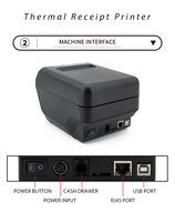 Imprimante thermique de reçus POS monochrome laser YUXIN 72 mm avec coupe automatique, vitesse élevée 300 mm/s, USB/ pour la vente au détail