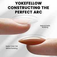 YOKEFELLOW Gel Constructeur d'Ongles 16ml Sans HEMA Sans TPO Transparent en Bouteille 6 en 1 Gel de Construction d'Ongles Multi-usages