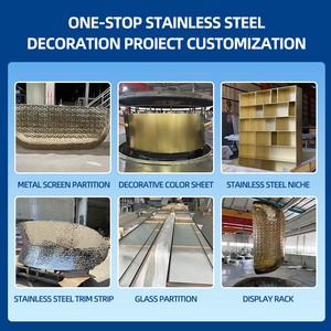 Nước gợn sóng sóng thép không gỉ trang trí Sheets đối với nghệ thuật tường Tính năng Trần nền khách sạn Gallery thiết kế nội thất - Product Image 3