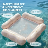 Vente en gros de transats gonflables pliables en PVC avec filet, lit flottant pour enfants, pour piscine, lac, rivière, divertissement aquatique estival