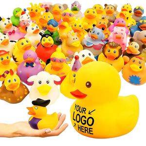 2025 Hot Sale Custom With Logo and Shape Mini Vinyl Duck Wholesale Kid Bath Floating Toy Sound Promotional Gift - Product Image 1