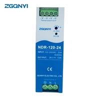 ZGQNYI 24V 5A 120W NDR-120-24 AC ke DC DIN Rail Switching Power Supply untuk Otomasi Pabrik Sistem AGV Mesin Pengemasan