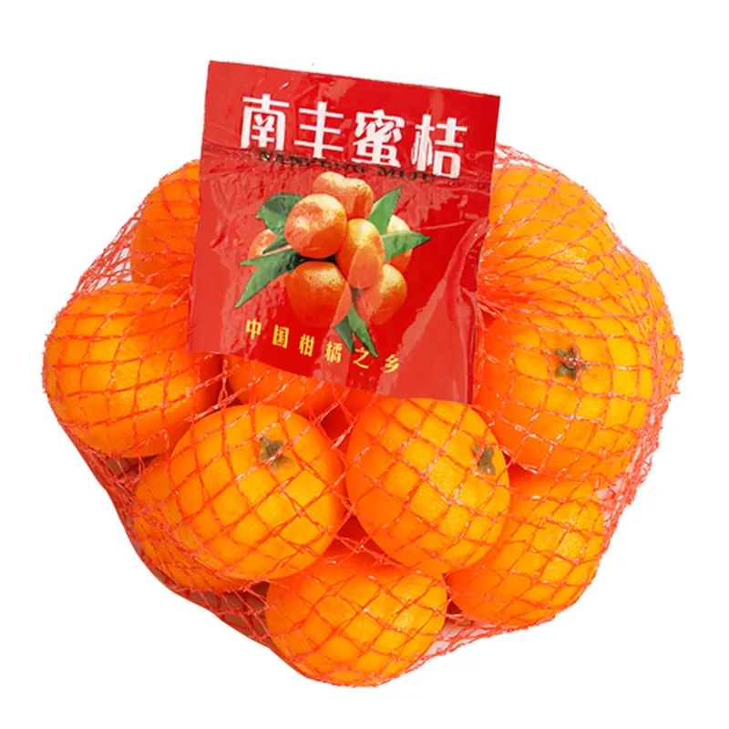 China Produktion Netzbeutel gestricktes röhrenförmiges Netz Zitrus und Orangen Verpackungsbeutel