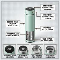 Bouteilles d'eau intelligentes en acier inoxydable avec affichage de la température LED, logo personnalisé OEM/ODM, isolation métallique, thermos intelligent