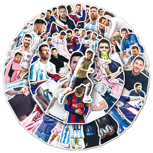 50 pezzi all'ingrosso della fabbrica di calcio atleti adesivi personalizzati Graffiti decorativi <span class=keywords><strong>Lionel</strong></span> <span class=keywords><strong>Messi</strong></span> adesivo - Product Image 1