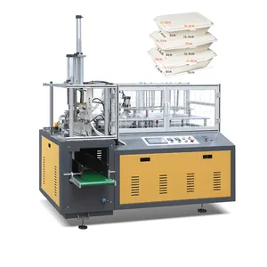 Plastic Burger Box Making Machine Durable Using Kraft Paper Lunch Box Making Carton Erecting Packing Machine Made in China