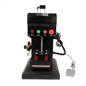 Pneumatic automatic heat press machine for logo/marking/label/tag/tab/counter mark printing sublimation machine