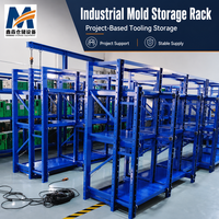 Rack de rangement robuste en acier pour moules avec plateaux extractibles, stockage d'outils industriels personnalisable, fourniture directe usine OEM