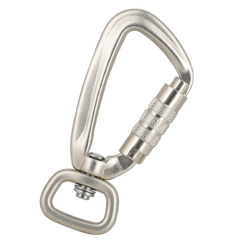 7075 aluminum Swivel Snap Dog Carabiner Clip Not for Climbing Camping Hiking Carabiner or For Dog Leash with Safety Lock