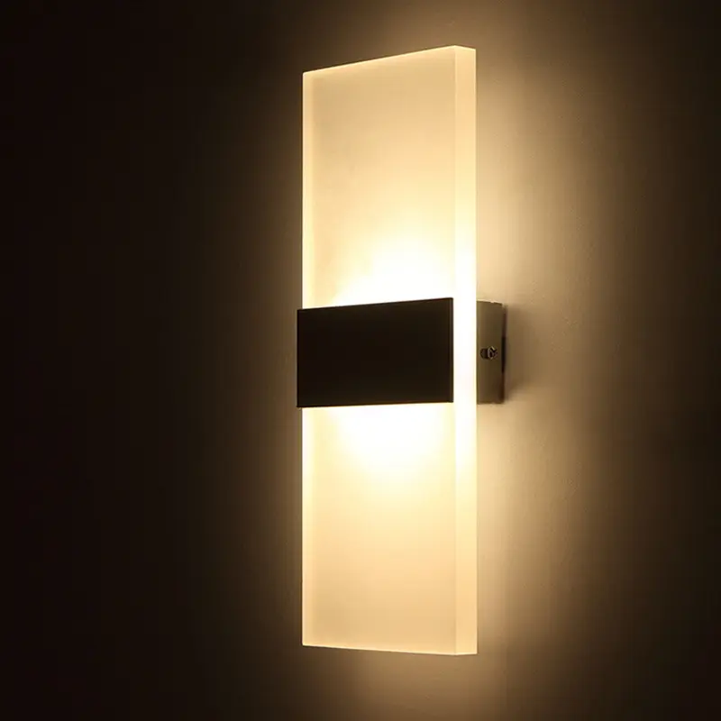 Yeni öğe için basit Modern iç dekor Led duvar ışık banyo yatak odası ev duvar lambaları dikdörtgen duvar lambası