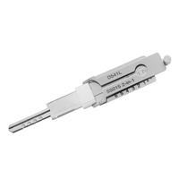 Outils d'ouverture et de lecture 2-en-1 SS015 D541L, jeu de crochetage pour cylindre de serrure résidentiel, outil de serrurier