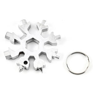 Outil multifonction ANTUKE Snowflake 18 en 1, en alliage d'aluminium, porte-clés portable, jeu de clés hexagonales - Product Image 2
