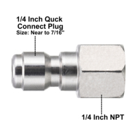 Adaptateur en acier inoxydable pour nettoyeur haute pression, raccord rapide 1/4, prise 1/4 pouce, filetage femelle