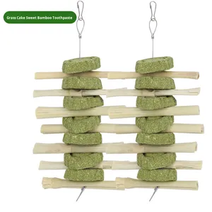 Juguetes para masticar mascotas, respetuosos con el medio ambiente, pinchos de hierba de bambú dulce de madera de manzana para Chinchilla, conejillo de indias, ardilla, conejo y hámster - Product Image 6