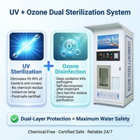 Distributeur d'eau automatique avec carte IC, paiement par pièces et billets, scanner de code, eau purifiée RO UV, pour la communauté, 24h/24, extérieur, OEM