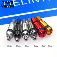 Valves de pneus métalliques pour kit de remplacement de capteurs TPMS, valves de pneus sans chambre à air en aluminium à clipser, universelles pour voitures