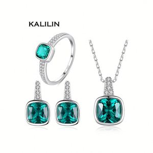 Conjunto de Joyas para Damas de Honor para Boda, Plata 925 con Circonita, Conjunto de Joyas Clásicas para Mujer, Regalo de Compromiso para Fiesta - Product Image 1