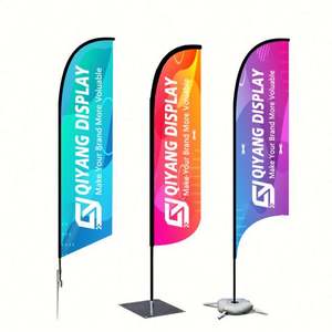 Advertising Outdoor Indoor Beach Flag Stand Banners Ice Cream Brand <strong>Promo</strong> Blade Spike Aluminum 2M 3M 4M 5M Custom Beach Flag - Product Image 4