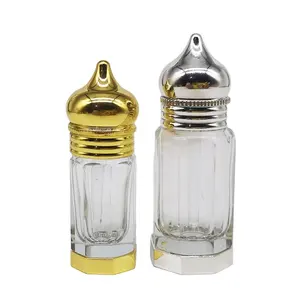 Frascos de vidro atacado 3ml 6ml 12ml, garrafas octogono árabe óleo de perfume
